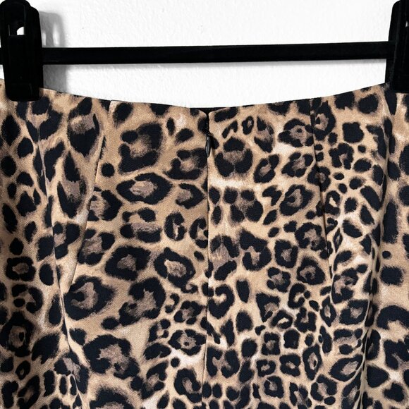 NWT White House Black Market Leopard Pencil Skirt Womens Size 0 Animal Print 90s - Picture 14 of 16